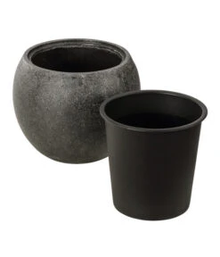 Dehner Polystone-Topf Kapstadt, Rund, Grau 12 Dehner Polystone-Topf Kapstadt, Rund, Grau -Gartenbedarf Förderung 3207990 3208022 WE DE 002 DehnerPolystoneTopfbauchiggrau