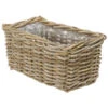 Van Der Leeden Rattan-Pflanzkasten, Graubraun -Gartenbedarf Förderung 3692506 3692548 WE FS 001 Rattankasten40x23x20cm
