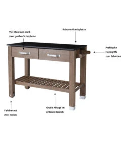 Dehner Premium Holz-Pflanztisch Windsor, Ca. B110/H84/T55 Cm -Gartenbedarf Förderung 4054797 WE IG 001 InfografikDehnerHolz PflanztischWindsor