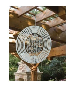 NATURE'S MELODY Windspiel Cosmo Blume Des Lebens, Ø 20 X 29,3 Cm, Silber 5 NATURE'S MELODY Windspiel Cosmo Blume Des Lebens, Ø 20 X 29,3 Cm, Silber -Gartenbedarf Förderung 4304549 WE MO 001 WindspielCosmoBlumedesLebensWindfang