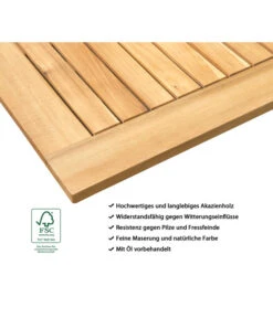 Dehner Balkonklapptisch Macao, Ca. B124/H74/T80 Cm -Gartenbedarf Förderung 4423570 WE IG 001 BeistelltischMacao 4