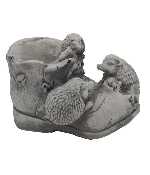 Fantasieco Stein-Schuh Mit Igelfamilie, Ca. B15/H16/T22 Cm 3 Fantasieco Stein-Schuh Mit Igelfamilie, Ca. B15/H16/T22 Cm