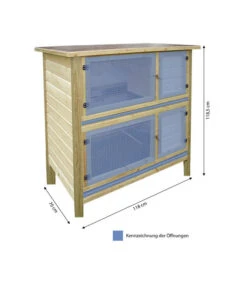 Elmato® Kaninchenstall Bavaria King Jumper, Ca. B118/H118,5/T70 Cm -Gartenbedarf Förderung 5061882 WE BG 001 ElmatoKaninchenheimBavaria JumperMG