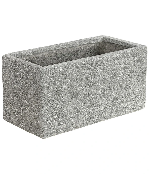 Dehner Leichtbeton-Kasten Rock, Rechteckig, Grau 3 Dehner Leichtbeton-Kasten Rock, Rechteckig, Grau