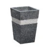 Granit-Pflanztopf, Eckig, Schwarz, 30 X 30 X 49 Cm -Gartenbedarf Förderung 5162243 WE FS 001 GranitPflanztopfeckig