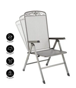 MWH Klapp-Gartensessel Savoy -Gartenbedarf Förderung 5312095 WE IG 001 KLAPPSESSELSAVOYEGRAU