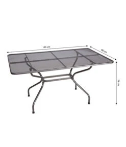 Royal Garden Streckmetall-Gartentisch, Ca. B145/H74/T90 Cm -Gartenbedarf Förderung 5312822 WE BG 001 MwhStreckmetallGartentischStreckmetallTisch145X90cmERaug
