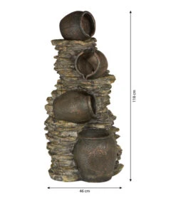 Dehner Polyresin-Gartenbrunnen Krüge, Ca. B46/H118/T60 Cm -Gartenbedarf Förderung 5339478 WE BG 001 DehnerPolyresinGartenbrunnenKruegeneu