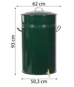 RENNER Metall-Regentonne Inkl. Steckanschluss, 150 L, Dunkelgrün 22 RENNER Metall-Regentonne Inkl. Steckanschluss, 150 L, Dunkelgrün -Gartenbedarf Förderung 6609481 WE BG 001 RegenwasserSammeltonnemitSteckanschlussca150l