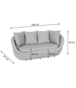 Dehner Lounge Bari, 2-teilig -Gartenbedarf Förderung 6657381 WE BG 001 DehnerLoungeBari