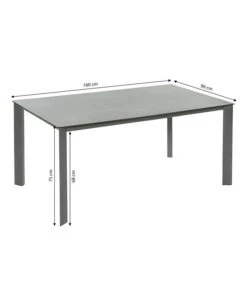 Dehner Gartentisch Nancy, Ca. B160/H75/T90 Cm 17 Dehner Gartentisch Nancy, Ca. B160/H75/T90 Cm -Gartenbedarf Förderung 6701734 WE BG 001 TischNancy