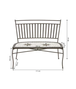 Dehner Mosaikbank Diana, 2-Sitzer 8 Dehner Mosaikbank Diana, 2-Sitzer -Gartenbedarf Förderung 6701791 WE IG 001 MosaikbankDiana