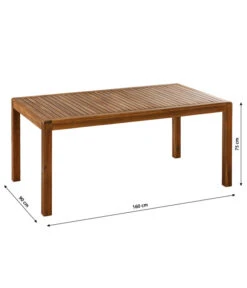 Dehner Gartentisch Lima, Ca. B160/H75/T90 Cm -Gartenbedarf Förderung 6708713 WE BG 001 TischLima