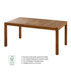 Dehner Gartentisch Lima, Ca. B160/H75/T90 Cm -Gartenbedarf Förderung 6708713 WE IG 001 TischLima