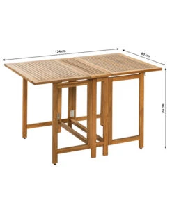 Dehner Balkonklapptisch Macao, Ca. B124/H74/T80 Cm -Gartenbedarf Förderung 6712061 WE BG 001 DehnerBalkontischMacao