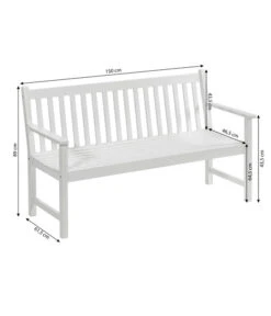 Dehner Bank Mykonos, 3-Sitzer -Gartenbedarf Förderung 6713267 WE BG 001 BankMykonos3erWeiss