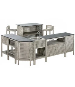 Dehner Barstuhl Southampton -Gartenbedarf Förderung 6713390 WE FS 003 BarSouthamptonGrauNeu