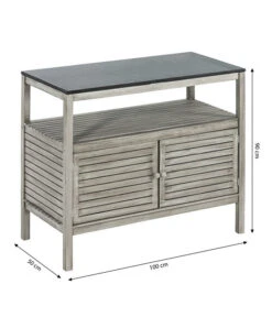 Dehner Doppelschrank Southampton, Ca. B100/H90/T50 Cm -Gartenbedarf Förderung 6713705 WE BG 001 SchrankSouthampton100Grau