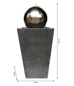 Dehner Edelstahl-Gartenbrunnen Kioto, Ca. B34/H83/T34 Cm -Gartenbedarf Förderung 6731343 WE BG 001 DehnerEdelstahlGartenbrunnenKiotoNEU