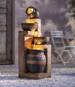 Dehner Polyresin-Gartenbrunnen Monterry, Ca. H117,5 Cm -Gartenbedarf Förderung 6742472 WE MO 003 DehnerPolyresinGartenbrunnenMonterryNEU