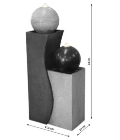 Dehner Polyresin-Gartenbrunnen Ying Yang, Ca. H94 Cm -Gartenbedarf Förderung 6742506 WE DE 001 DehnerPolyresinBrunnenYingYang