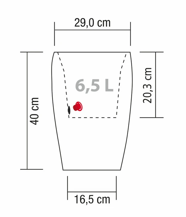 Scheurich Kunststoff-Topf Barceo High, Rund 6 Scheurich Kunststoff-Topf Barceo High, Rund – Bild 4