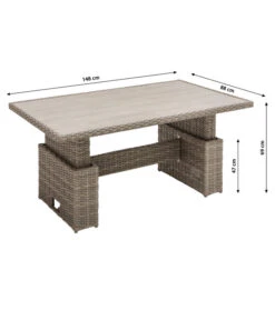 Dehner Geflechtlounge Bologna, 5-teilig -Gartenbedarf Förderung 6903447 WE BG 004 LoungeBolognaNEU