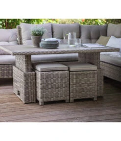 Dehner Geflechtlounge Bologna, 5-teilig -Gartenbedarf Förderung 6903447 WE MO 002 LoungeBolognaNEU