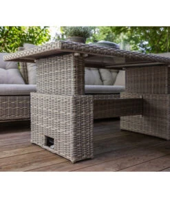 Dehner Geflechtlounge Bologna, 5-teilig -Gartenbedarf Förderung 6903447 WE MO 003 LoungeBolognaNEU