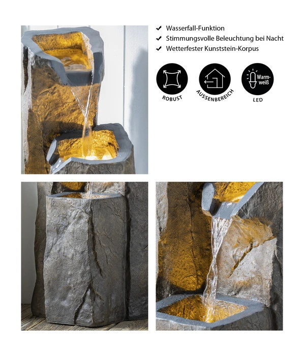 Dehner Polyresin-Gartenbrunnen Sedona, Ca. H85 Cm 6 Dehner Polyresin-Gartenbrunnen Sedona, Ca. H85 Cm – Bild 4