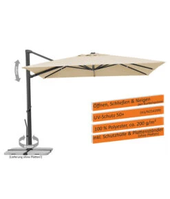 Schneider Ampelschirm Rhodos Smart, Quadratisch, Ca. B300/T300 Cm -Gartenbedarf Förderung 6953384 WE IG 002 SchneiderAmpelschirmRhodosSmart