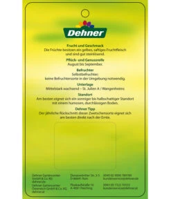 Zwetschge 'Kulinaria-Toptaste' -Gartenbedarf Förderung 7763881 ZwetscheKulinariaToptaste Etikett 2